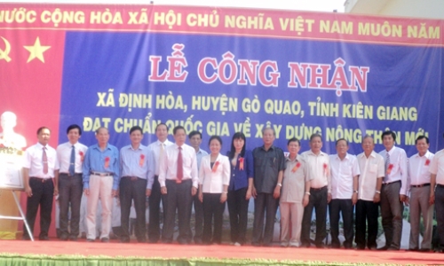 Kiên Giang: Xã Định Hòa đạt chuẩn quốc gia về xây dựng nông thôn mới